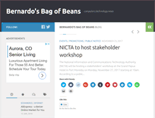 Tablet Screenshot of bernardosbagofbeans.com